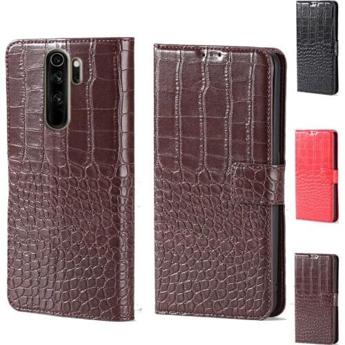 Luxury Crocodile design Flip Leather Wallet Phone Case For Xiaomi Redmi Note 8 Pro Stand Function Phone cover card slot