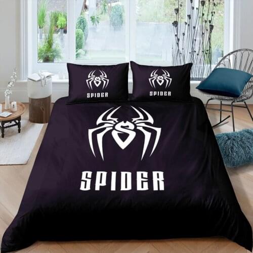 Spider Pattern 3D Printed Duvet Set Pillowcase 2/3 Pcs Bedding Set Quilt Cover Single Twin Double Full Queen King Home Textiles
