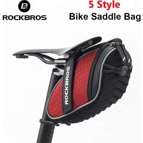 ROCKBROS Rainproof MTB Bicycle Saddle Bags Reflective Mountain Road Bike Tail Bags 4 Colors Outdoor Seat Cycling Accessories