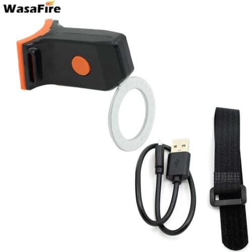 WasaFire LED Circle Bike Rear Tail Light USB Rechargeable Bicycle Taillight 5 Modes Waterproof Warning MTB Safety Bike Lamps