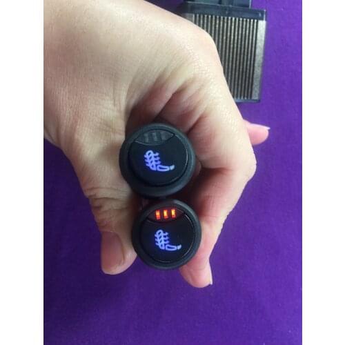 WATERCARBON Universal LED 1Side 3 Point Circular 3 Gear Switch Car Heating Pad Heated Seat Cushion Cover 2 Seats 12V Auto Parts