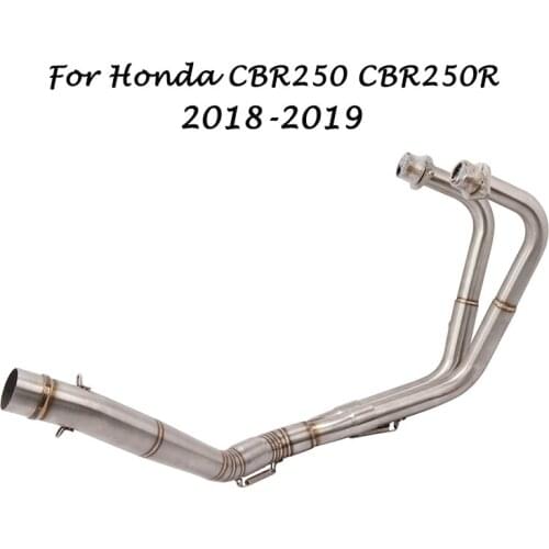 Slip for Honda CBR250 CBR250R 2018 2019 Motorcycle Exhaust System Front Link Connect Pipe Stainless Steel 51MM