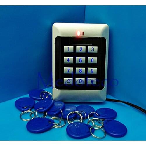10 rfid tag+RFID Proximity Card Access Control System RFID/EM Keypad Proximity Door Lock wiegand input Access controller