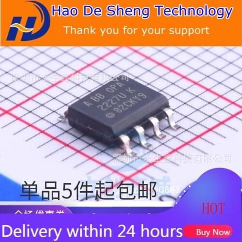 10PCS/LOT OPA2227UA OPA2227UA/2K5 2227U SOP8 Amplifier IC New Original In Stock