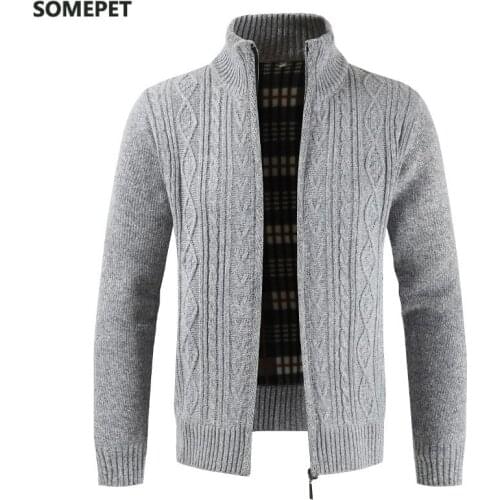 2020 Autumn Cardigan Men Sweaters Thick Warm Knitted Sweater Mens Jackets Coats Male Clothing Casual Knitwear