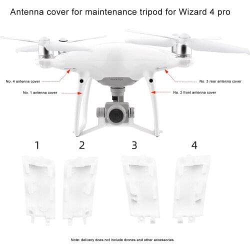 4pcs/Set Drone Landing Gear Antenna Covers Plastic Caps Decorative Cap Repair Parts Accessories for DJI Phantom 4 Pro
