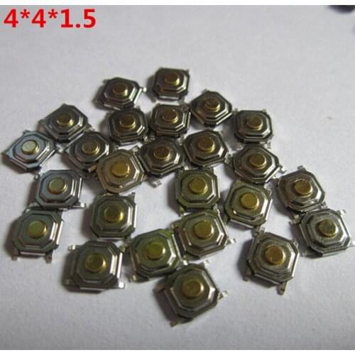 500Pcs 4*4*1.5MM SMD Tactile Push Button Switch Remote Key Button Microswitch For Nissan Sunny Tida Hyundai Elantra/Sonata M144