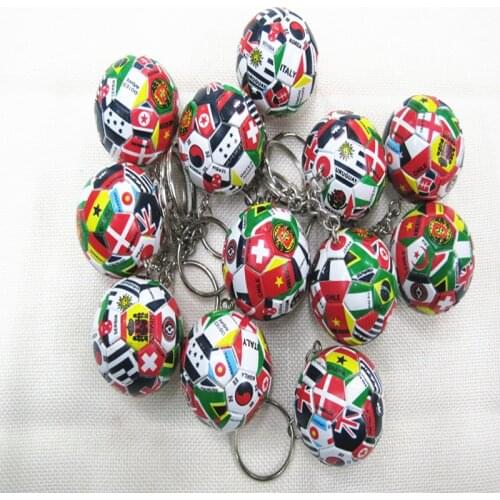 Sports Football Key Ring Wholesale Ten Thousand Flag Football Keychain Mini World Cup Flag Football Pendant Mens And Womens Fo