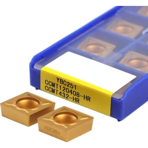 CCMT120404-53 YBC251 YBC252 External Turning Tool CCMT120408-HR YBC252 YBC251 CCMT120404-DR YBC251 CNC Lathe Tool Carbide Insert