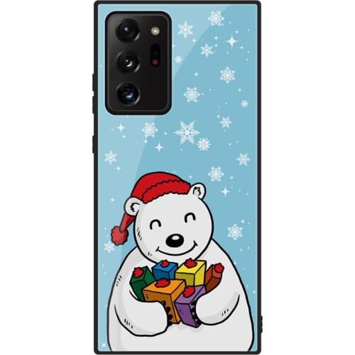 Merry Christmas gift phone case For Samsung Galaxy Note20 S20 Ultra cartoon deer bear Hard Cover Note10 Note9 S10 S9 S8 Plus
