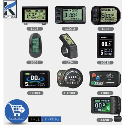 Electric Bicycle KT Display LCD3/LCD4/LCD5/LCD6/LCD7U/LCD7C/LCD8H/LCD8S/LCD9R/LED880/LED900S 24V/36V/48V/72V for Kunteng Ebike