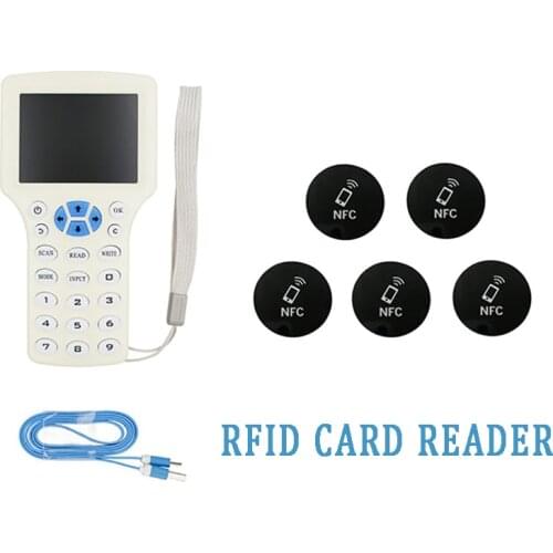 English 10 NFC Encryption Card Writer Cuid Fuid Chip Duplicator Smart Key Copier IC/ID Frequency RFID Access Control Card Reader