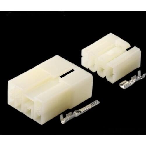 100 sets kit 7 Pin way male female white unsealed car auto motorcycle Instrument wiring harness plug air docking connector