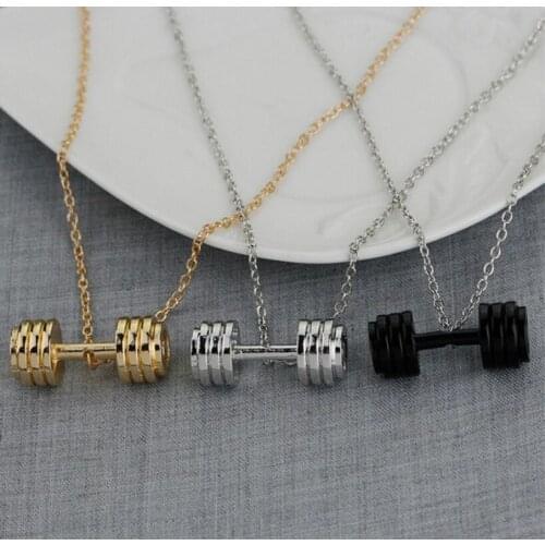 Beautiful simple hot small pendant dumbbell necklace