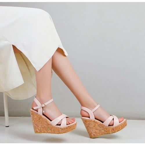 Summer Women Wedge Sandals Platform Flip Flops Soft Comfortable 2021 New Casual Shoes Outdoor Beach Slippers Ladies Sandals 8825
