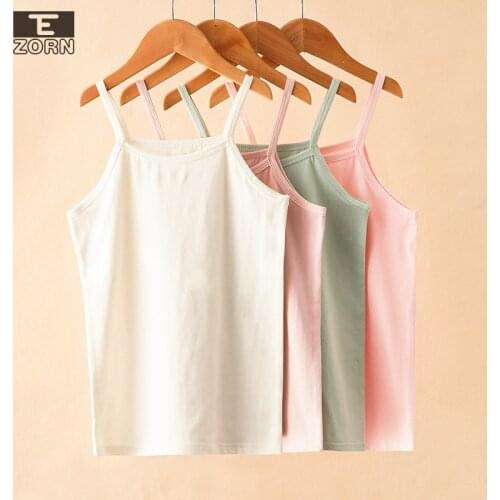 Summer new childrens lycra stretch cotton boys and girls bottoming vest