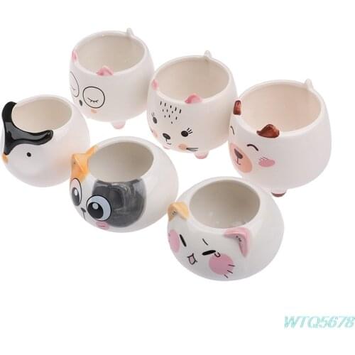 Cute Animal Ceramic Vase Planter Desktop Ornaments Home Decor Garden Pot