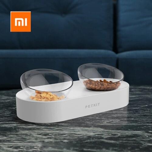Youpin Pet Bowl Feeding Dishes Adjustable Double Feeder Bowls Water Cup Cat Bowls Drinking Bowl Plastic / Stainless Steel