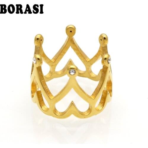 New Arrival Arrival Crown Rings For Women Imitation Diamon Jewelry Heart Ring Bijoux Vintage Anel Feminino For Wedding Jewellery