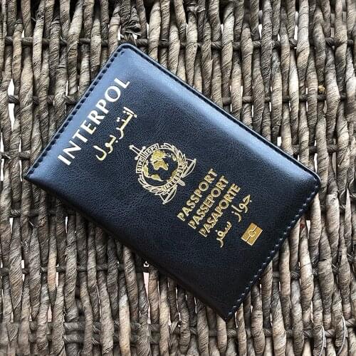 International Criminal Police Organization Passport Cover INTERPOL Document Badge Police Interpol
