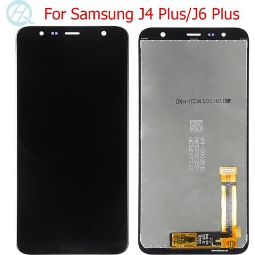 Original J410F LCD For Samsung Galaxy J6 Plus Display With Frame 6.0"J4 Plus J4+ J6+ J610F LCD Touch Screen Glass Panel Assembly
