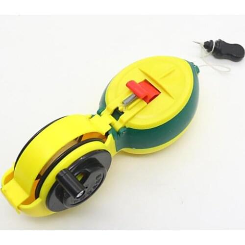 Plastic Line Chalk Reel 8 Meters, Hand-rolled Woodworking Line Marker Scribe Chalk Box Ink Marker Measure Line for Carpenter