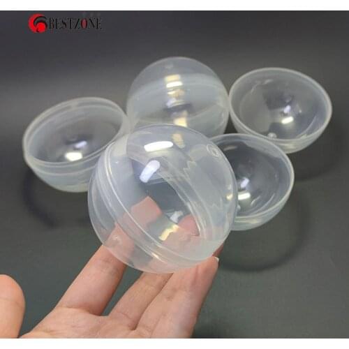 50Pcs/Lot Diameter 75MM Transparent Empty Plastic Capsules Toy Balls Container Shell For Vending Machine Beautiful And Strong