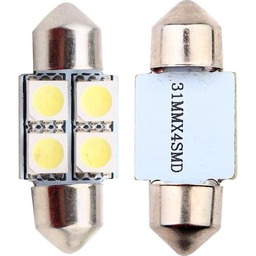 Manufacturer Direct Sale Automobile Led Double Pointed Lamp 31mm 5050 4smd Led Roof Lamp Reading Lamp License Plate Lamp