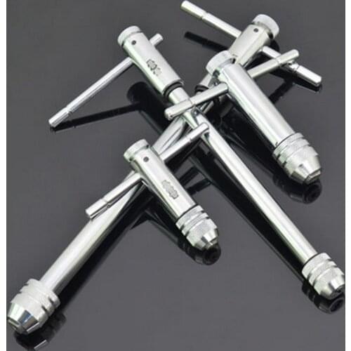 Tap For Thread Bearing Steel Straight Flute Taps Hand Screw Tap With T-Handle Ratchet Tap Wrench ferramentas Manuais