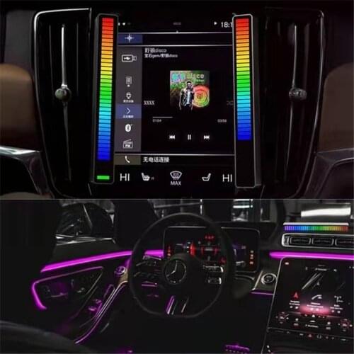 RGB pickup ambience lamp in car refitted with desktop audio spectrum voice control music rhythm lamp on car led ambience lamp