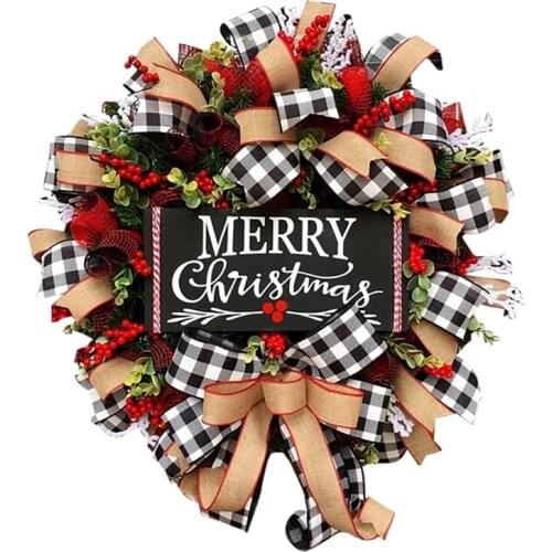 Christmas Wreath Front Door Hanging Garland Holiday Home Decorations 25Cm