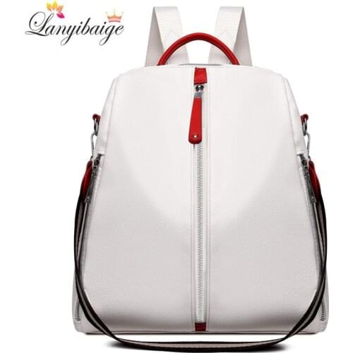 Fashion Women Backpack Multifunctional Shoulder Bags School Bags for Teenage Girls High Quality Soft PU Leather Travel Backpack