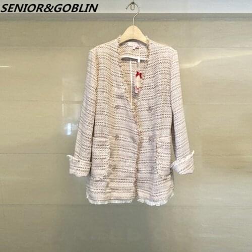 SENIOR&GOBLIN Women's Plaid Coats