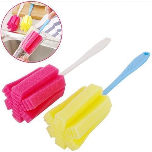 Kitchen Cleaning Tool Sponge Brush For Wineglass Bottle Coffe Tea Glass Cup Random Color