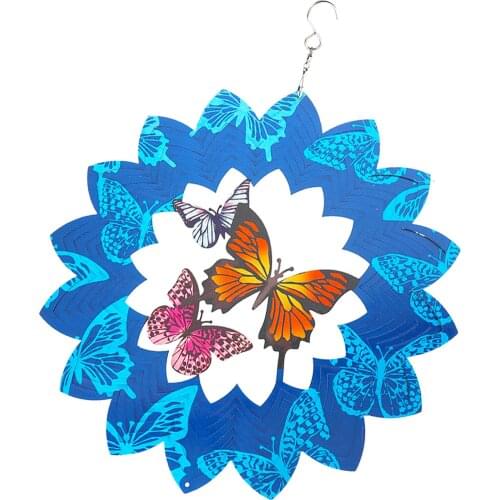 30*30cm Wind Sculptures Foldable Mandala Spinner Beautiful Charming Flickering Hanging Ornament For Home Windows Decoration