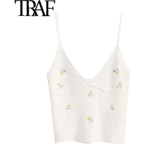 TRAF Blouses With Embroidery