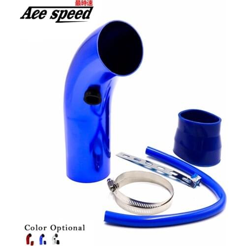 Universal 76mm Aluminum Air Intake Pipe Pipes Air Intake System Duct Tube Kit Air filter 3inch