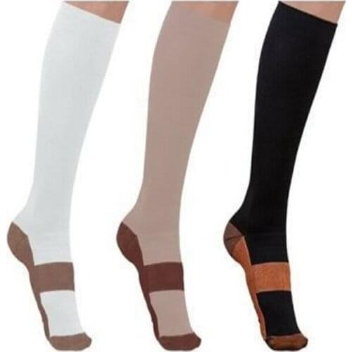 Womens Mens Copper Infused Compression Stockings 20-30mmHg Graduated Unisex Stockings