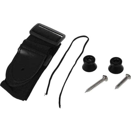 1Pcs Adjustable Guitar Strap Band Acoustic Electric 132 x 6Cm & 2Pcs Electric Acoustic Guitar Bass Strap Button Screw Lock Pins