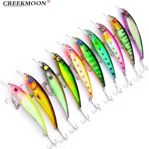 10PCS 11CM 13.2G Minnow Fishing Lures Jerkbaits Floating Wobblers Trout Pike Artificial Hard Baits Hooks for Carp Pesca Isca