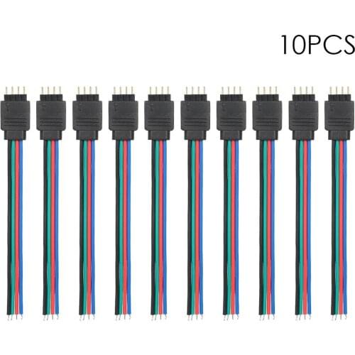 10 Pack RGB 4 Pin Extension Weld Line for LED Strip Light L2273 Compact appearance for use Drop shipping