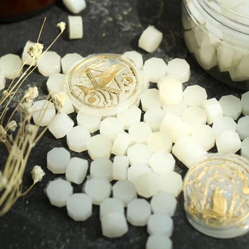 100Pcs Transparent Fire Lacquer Wax Grain Stamp Scrapbook Sealing Wax Seal Stamp Invitation Fire Lacquer Wax Craft Decoration