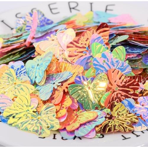 23mm Glitter Butterfly Pvc Loose Sequins Paillette Sewing Craft For Wedding Decoration Garment Dress Shoe Caps Diy Accessory