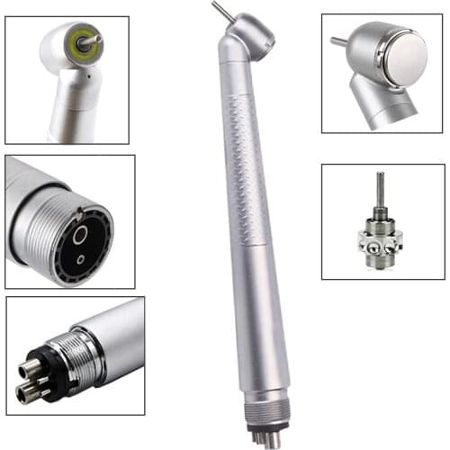 45 Degree Circle LED Dental Hanpiece High Speed Turbine Tip With Ceramic Bearing