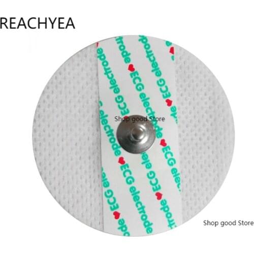 50pcs Ambulatory ECG pads for Electrocardiograph Fittings Lead Wire ECG poster Circular Electrode Adult Non-woven Fabric
