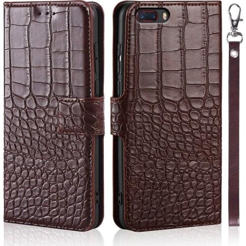 Phone Case for ZTE Nubia M2 Case Wallet Crocodile Texture Leather Book Design Phone Coque Capa With Strap Card