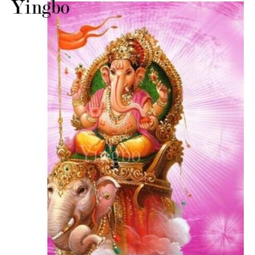 Handcraft diamond painting Buddha India Ganesha diamond Embroidery 5D DIY full square round mosaic Decorative home