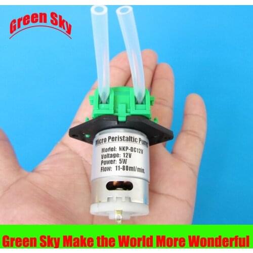 Hot sale 11~80ml/min dc 3v/6v/12v/24v peristaltic pump dose pump