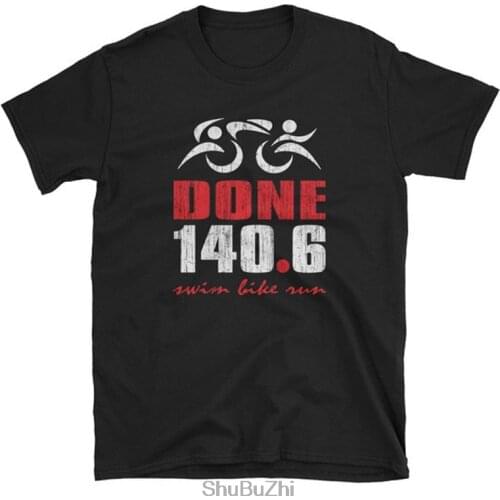 Triathlon Triathlete DONE 140.6 Tshirt - Iron Long Distance 140.6 miles - Triathlon Finishers ENDUdesign - Mens T-Shirt