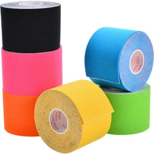 6pcs/pack 5m Kinesiology Bandages Self-adhesive Sports Tape Muscle Pain Care Elastic Bandage For Athletic Recovery Supplies